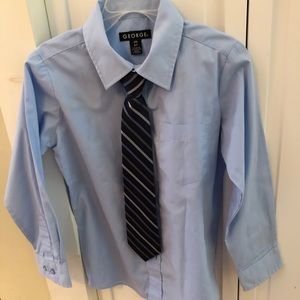 George shirt size 6-7 and blue Calvin Klein tie